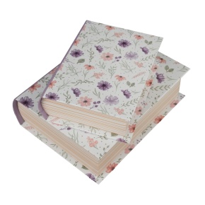 Набор коробок подарочных Книга 2шт., 15х12хН4,5 см, фиолетовый в интернет-магазине флористических аксессуаров Азалия Декор