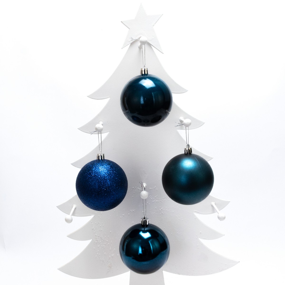 Набор шаров в тубе 8шт. (пластик), D8см, синий в интернет-магазине флористических аксессуаров Азалия Декор