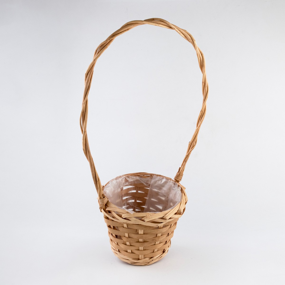 Корзина плетеная (ива), D15x13xH42см, натуральный в интернет-магазине флористических аксессуаров Азалия Декор