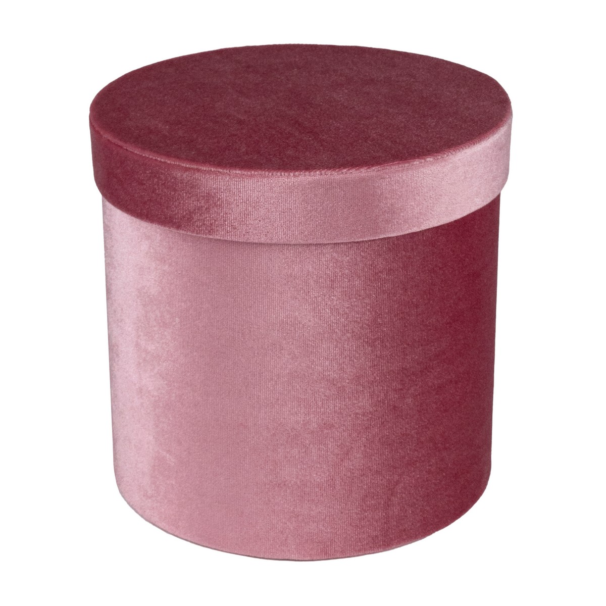 Набор коробок подарочных круглых 3шт. (картон, бархат), D18xH17,7см, розовый в интернет-магазине флористических аксессуаров Азалия Декор