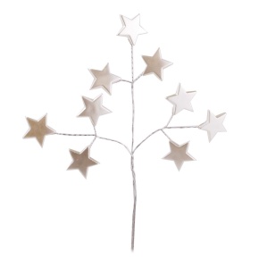 Вставка со звездами, Н20см, белый в интернет-магазине флористических аксессуаров Азалия Декор