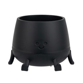 Кашпо Мистер Грин (пластик), D11xH9см, 0,6л, антрацитовый в интернет-магазине флористических аксессуаров Азалия Декор