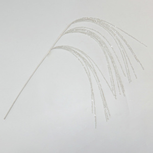 Ветка декоративная с глиттером, 114см, белый в интернет-магазине флористических аксессуаров Азалия Декор