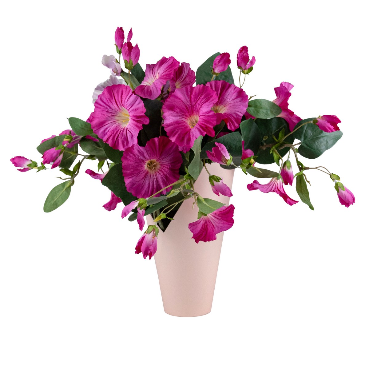 Кашпо со вставкой, 14х7хН22см, светло-розовый в интернет-магазине флористических аксессуаров Азалия Декор