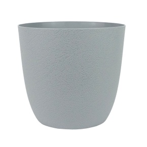 Кашпо Туро ЭКО (пластик), D17xH15,5см, 1,59л, серый в интернет-магазине флористических аксессуаров Азалия Декор