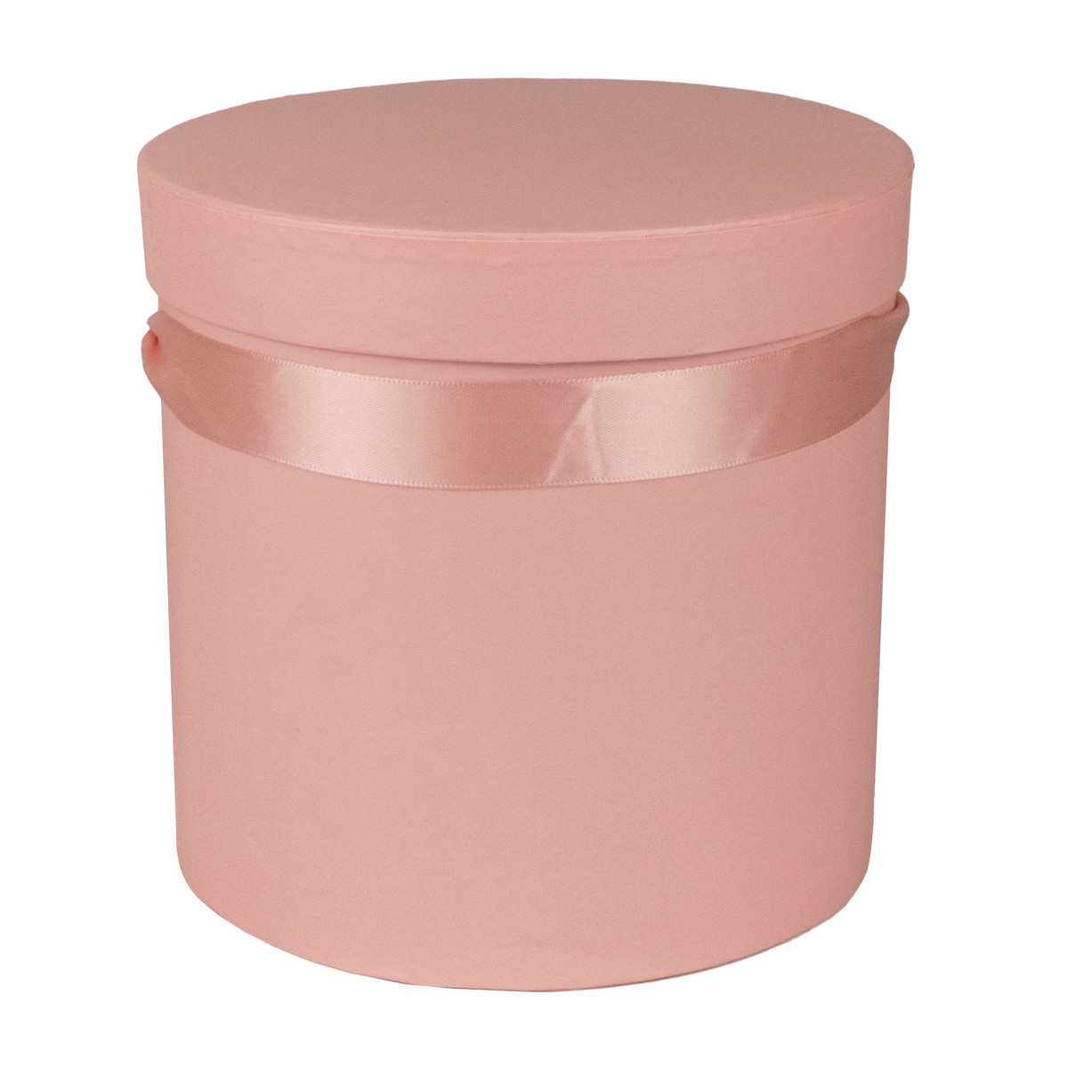 Набор коробок подарочных круглых 3шт., D19,5xH19см, нежно-розовый в интернет-магазине флористических аксессуаров Азалия Декор