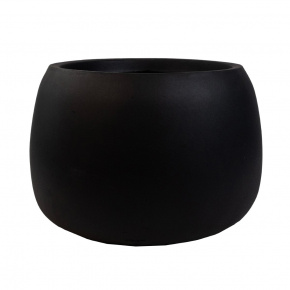 Кашпо Стоун (файбергласс), D42xH29см, черный в интернет-магазине флористических аксессуаров Азалия Декор