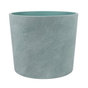 Кашпо Замша (бетон), D18xH15,5см, 2,7л, бирюзовый в интернет-магазине флористических аксессуаров Азалия Декор