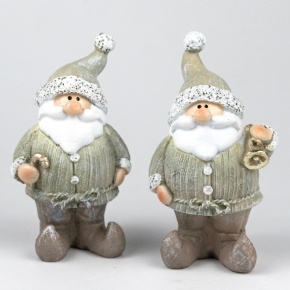Сувенир Санта (полирезин), Н11,5х6,5х5,5см, в асс., зеленый в интернет-магазине флористических аксессуаров Азалия Декор