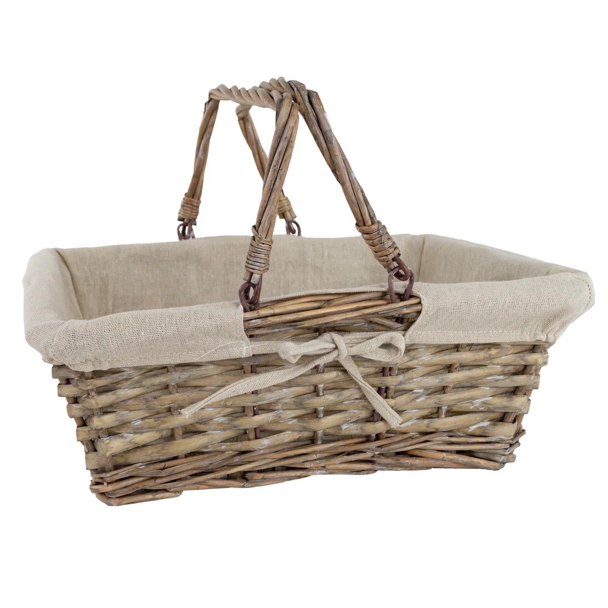 Корзина плетеная (ива), 35х27x13,5xH28см, серый в интернет-магазине флористических аксессуаров Азалия Декор