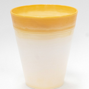 Кашпо (пластик), 1,7л, D15xН17,5см, оранжевый в интернет-магазине флористических аксессуаров Азалия Декор