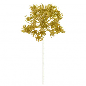 Ветка с глиттером на вставке, H23см, золотой в интернет-магазине флористических аксессуаров Азалия Декор