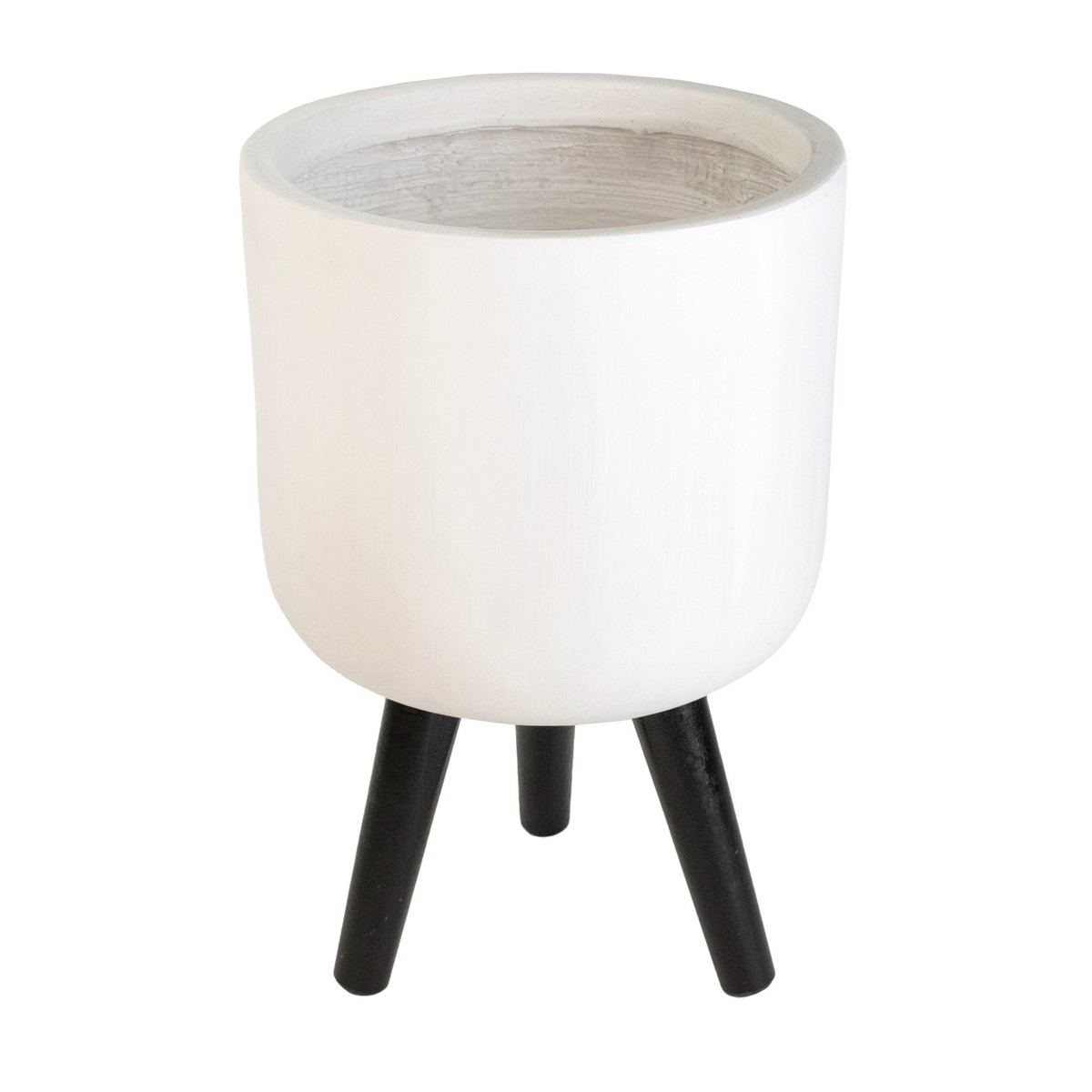 Кашпо на подставке Стоун (файбергласс), D30xH50см, белый в интернет-магазине флористических аксессуаров Азалия Декор