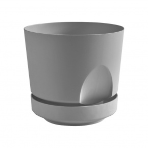 Цв. горшок Тренд (пластик), D12xH11см, 0,8л, серый в интернет-магазине флористических аксессуаров Азалия Декор