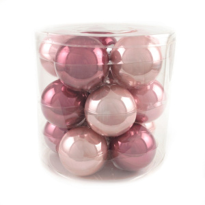 Набор шаров 15шт. в тубе (стекло), D6см, в асс., роз. в интернет-магазине флористических аксессуаров Азалия Декор