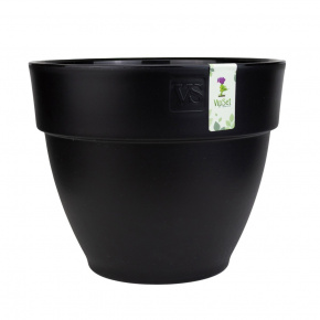 Кашпо со вставкой Лори (пластик), D17xH13,9см, 2,1л, черный в интернет-магазине флористических аксессуаров Азалия Декор