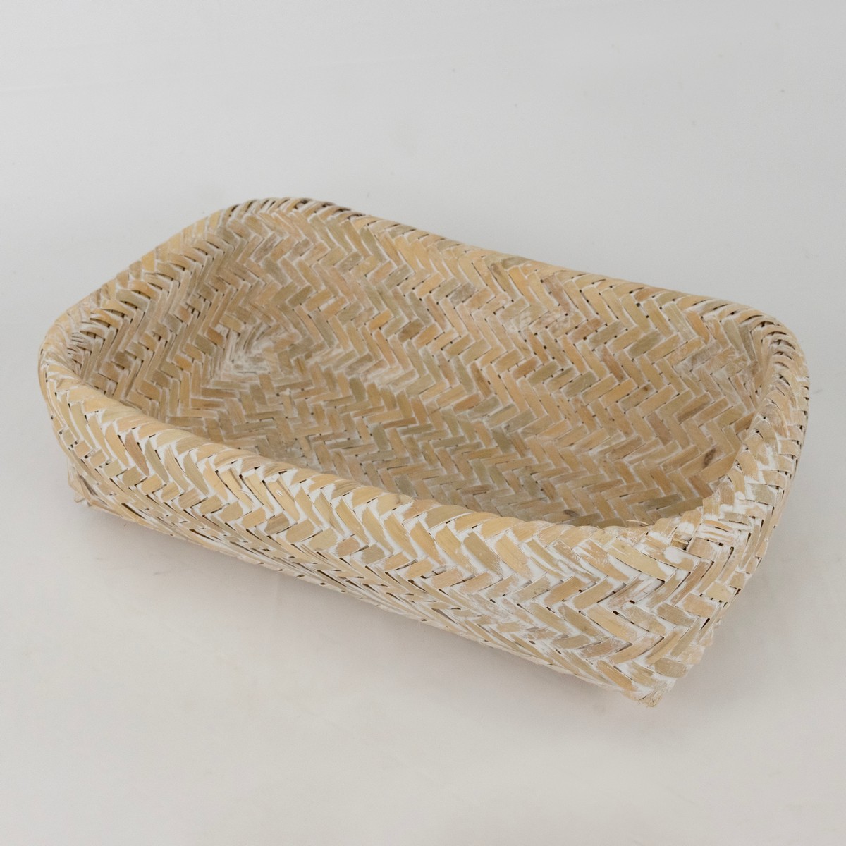 Набор ящиков плетеных 3шт. (бамбук), 36х26xH9см, отбеленный в интернет-магазине флористических аксессуаров Азалия Декор