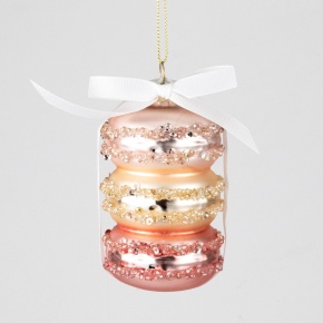 Украшение подвесное Макароны (стекло), H9x6см, цв. в асс. в интернет-магазине флористических аксессуаров Азалия Декор