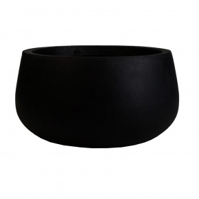 Кашпо Стоун (файбергласс), D24xH12см, черный в интернет-магазине флористических аксессуаров Азалия Декор