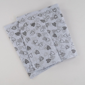 Бумага тишью Сердечки 20г/м2, 10 листов, 50х70см, белый в интернет-магазине флористических аксессуаров Азалия Декор