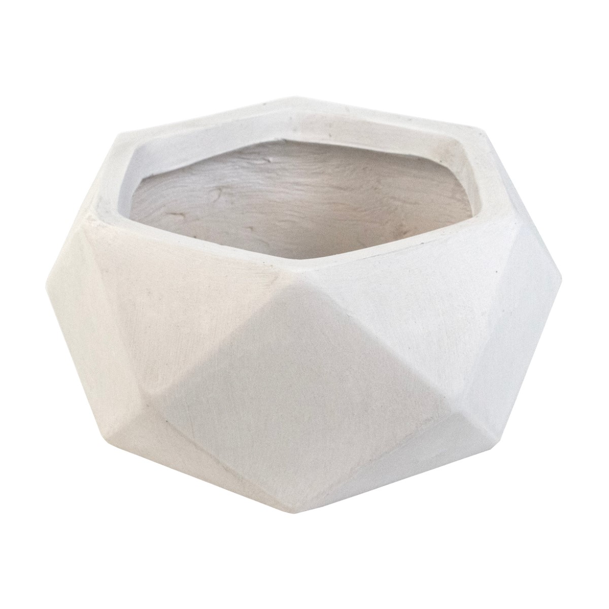 Кашпо Ромб (файбергласс), D41xH21см, белый в интернет-магазине флористических аксессуаров Азалия Декор