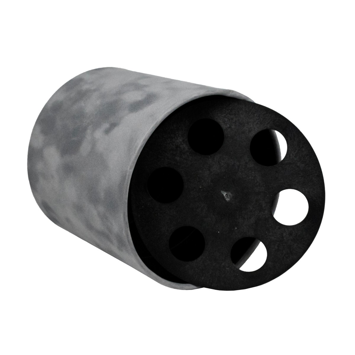 Коробка подарочная круглая без крышки Lockwet с пласт. вставкой (бархат), D16xH16 см, серый в интернет-магазине флористических аксессуаров Азалия Декор