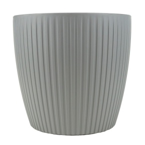 Кашпо со вставкой Эви (пластик), D20xH18см, 4,5л, серый в интернет-магазине флористических аксессуаров Азалия Декор