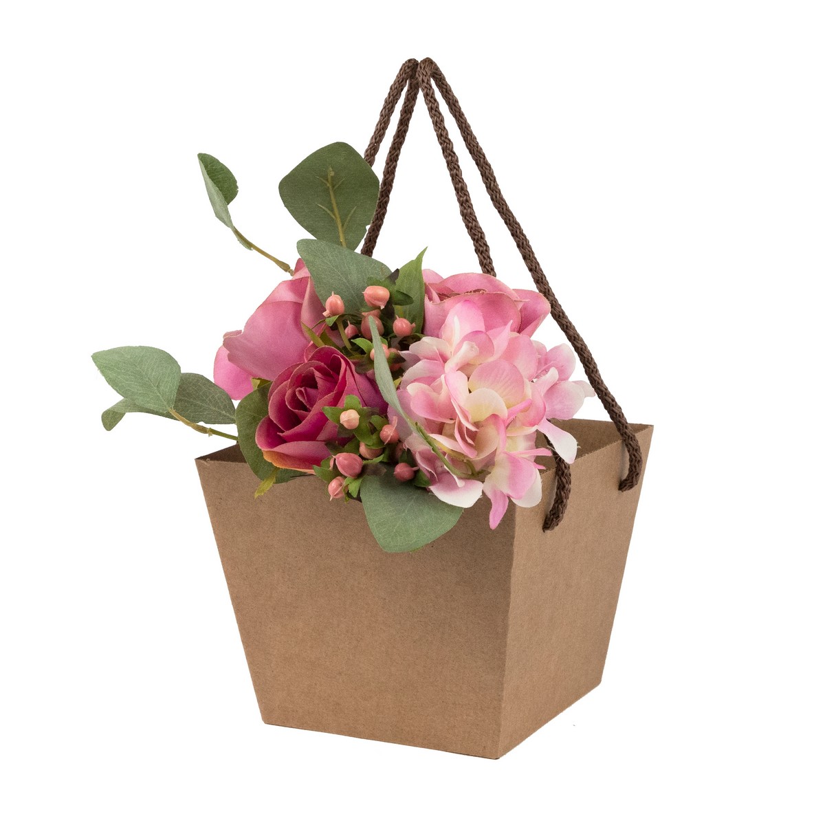 Коробка для букета 11,8х15,4х12,5см, натуральный (в уп. 10 шт.) в интернет-магазине флористических аксессуаров Азалия Декор