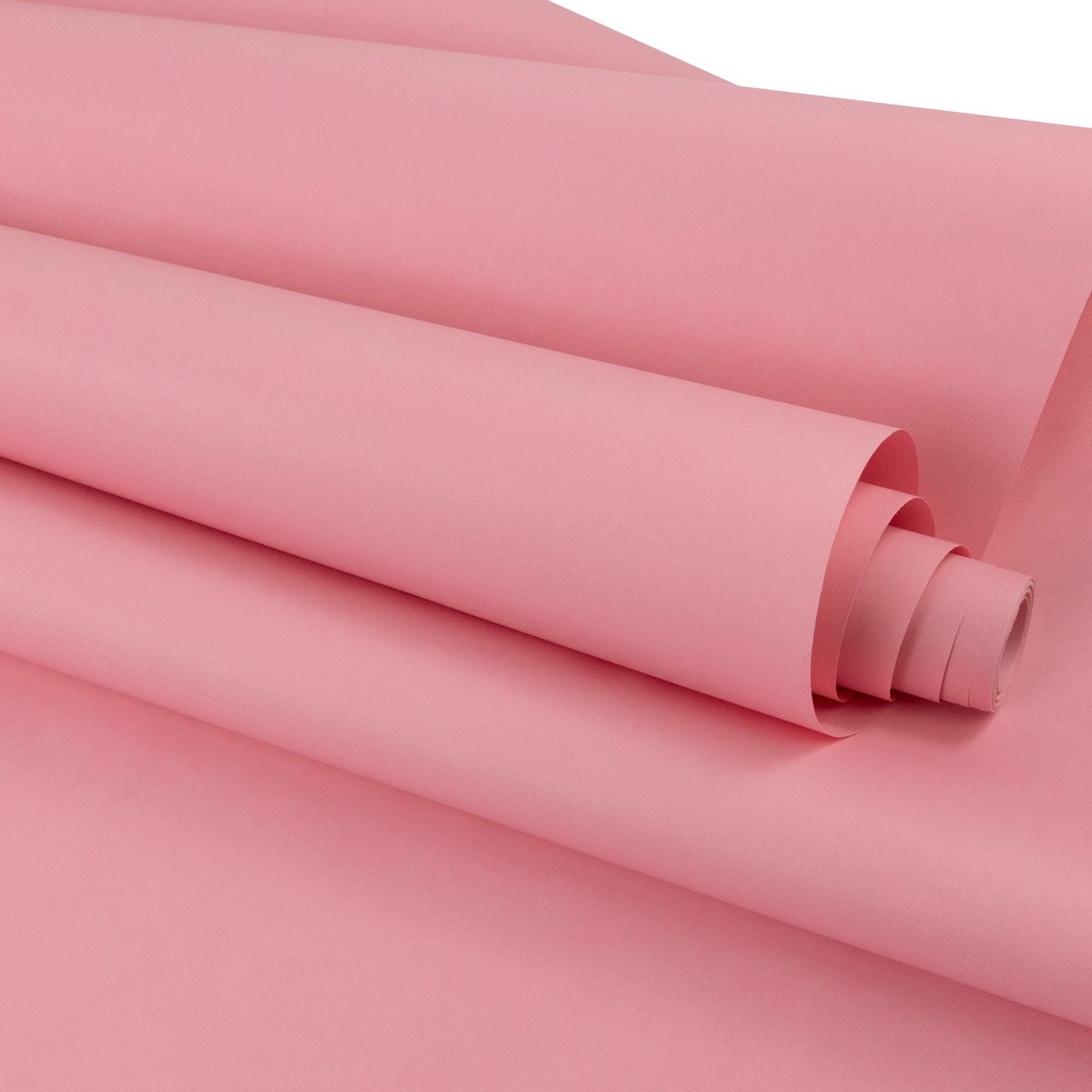 Бумага упаковочная крафт двусторонняя 60гр, 68 см 10 м, светло-розовый в интернет-магазине флористических аксессуаров Азалия Декор