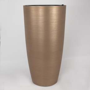 Кашпо Штрих (бетон), D30,5xH58см, 29,5л, бронзовый в интернет-магазине флористических аксессуаров Азалия Декор