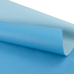 Бумага упаковочная крафт двусторонняя 60гр, 68 см 10 м, светло-голубой/темно-голубой в интернет-магазине флористических аксессуаров Азалия Декор