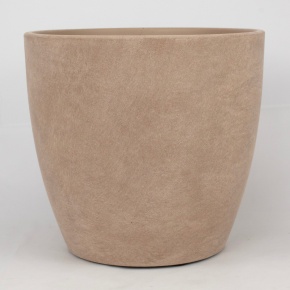 Кашпо Замша (бетон), D25xH23см, 8л, кремовый в интернет-магазине флористических аксессуаров Азалия Декор