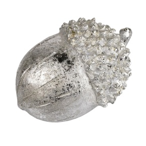 Сувенир Желудь (полирезин), Н7,5х11см, серебряный в интернет-магазине флористических аксессуаров Азалия Декор