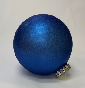 Украшение Шар с глиттером (пластик), D20см, синий в интернет-магазине флористических аксессуаров Азалия Декор