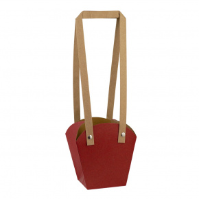 Пакет для цветов (бумага), 12х11х7см (в уп. 10шт.), красный в интернет-магазине флористических аксессуаров Азалия Декор