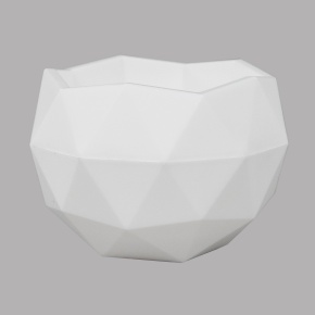 Кашпо Топаз (пластик), D9,5xH6,5см, 0,17л, белый в интернет-магазине флористических аксессуаров Азалия Декор