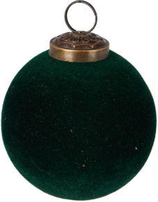 Украшение подвесное Шар (стекло), D8см, зеленый в интернет-магазине флористических аксессуаров Азалия Декор