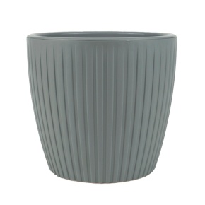 Кашпо со вставкой Эви (пластик), D14xH12,8см, 1,5л, серый в интернет-магазине флористических аксессуаров Азалия Декор