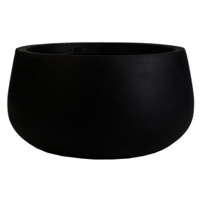 Кашпо Стоун (файбергласс), D32xH16,5см, черный в интернет-магазине флористических аксессуаров Азалия Декор