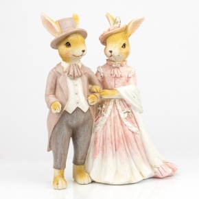 Сувенир Кролики (полирезин), H20,5x16,5x7,5см, цв. в асс. в интернет-магазине флористических аксессуаров Азалия Декор