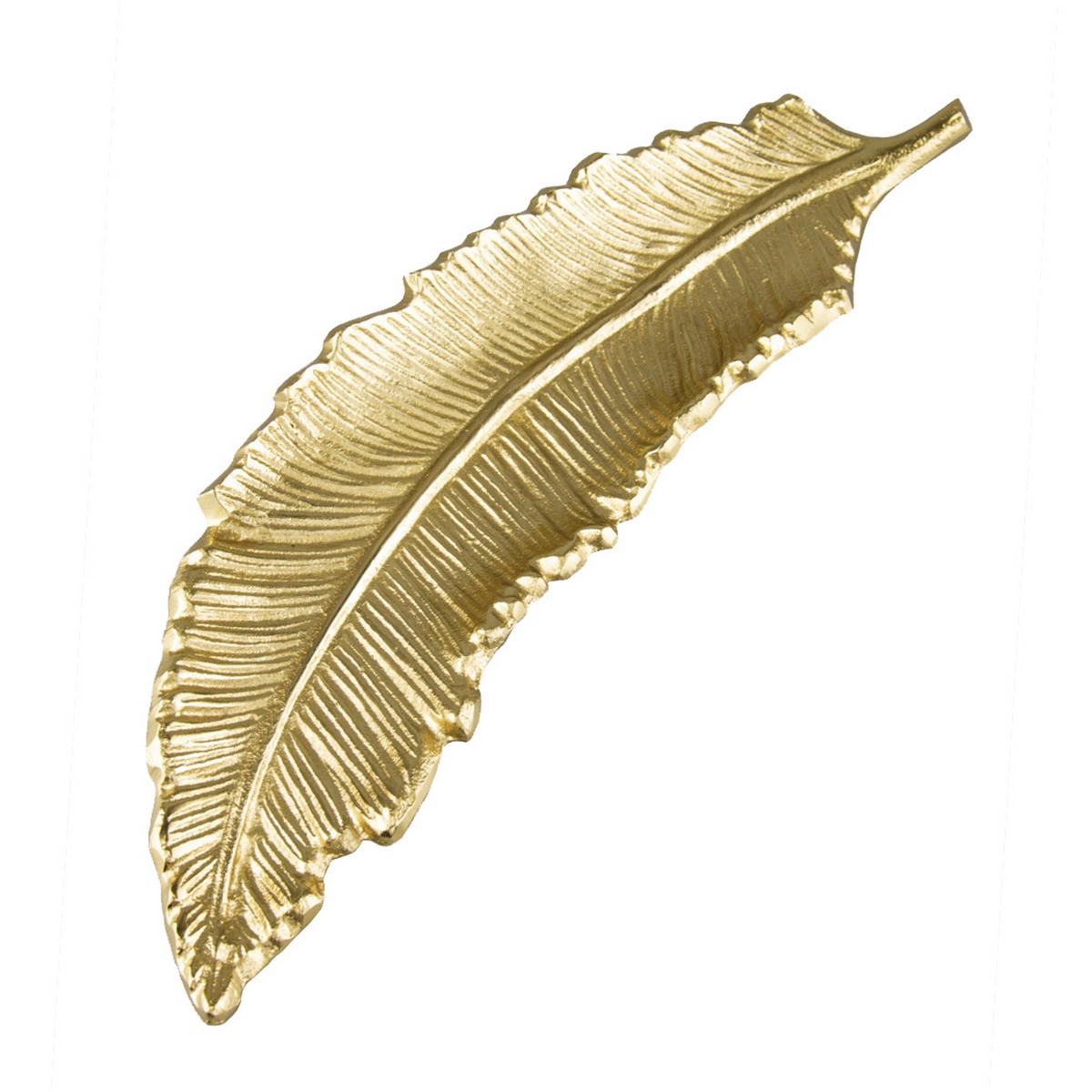 Блюдо Лист (металл), 40х12xH3см, золотой в интернет-магазине флористических аксессуаров Азалия Декор