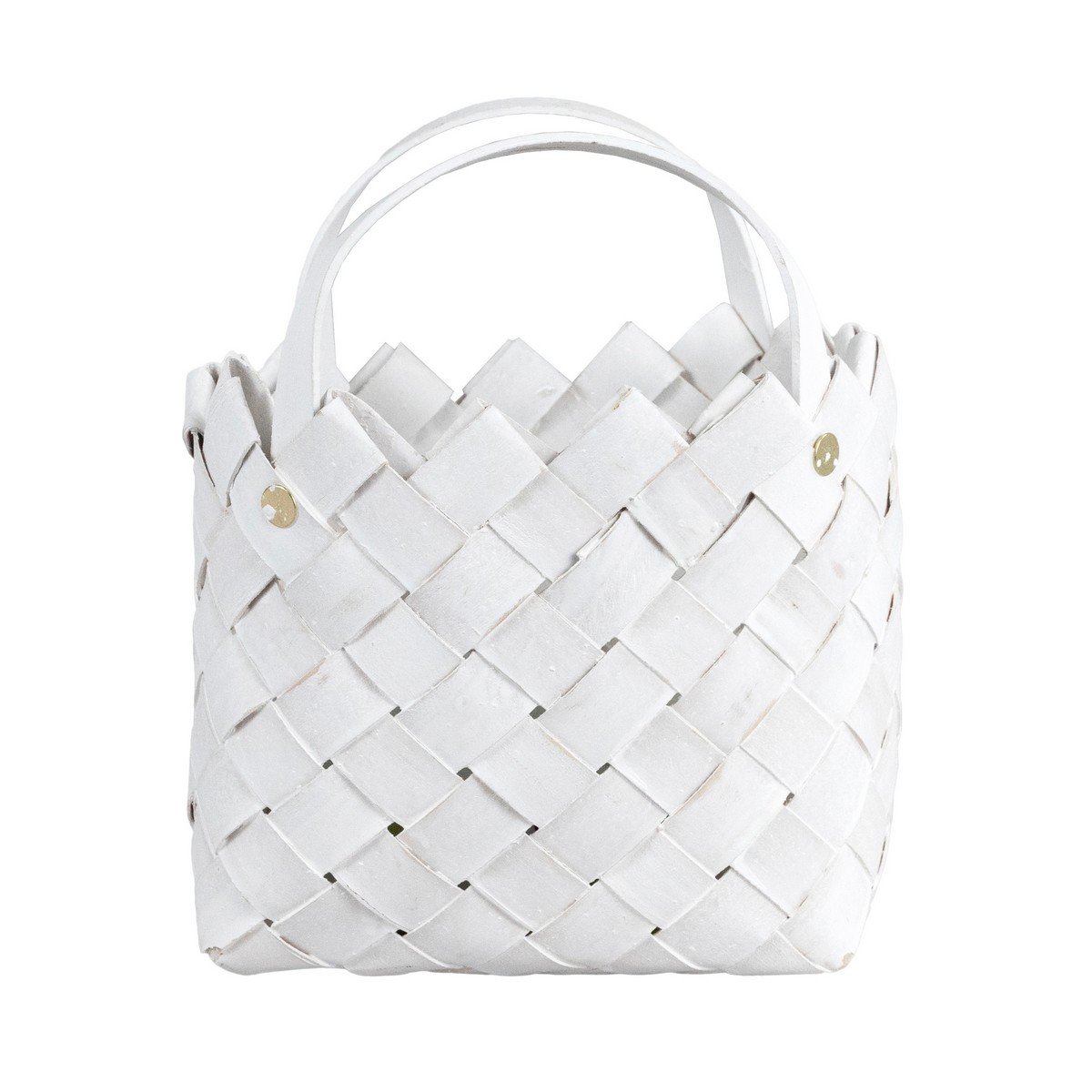 Корзина плетеная Сумка, 23x8xH20см, белый в интернет-магазине флористических аксессуаров Азалия Декор