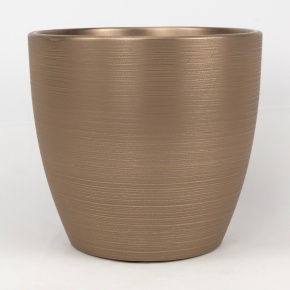 Кашпо Штрих (бетон), D25xH23,5см, 8л, бронзовый в интернет-магазине флористических аксессуаров Азалия Декор