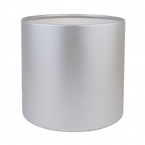 Коробка подарочная круглая без крышки, D21xH19 см, перламутровый серебряный в интернет-магазине флористических аксессуаров Азалия Декор