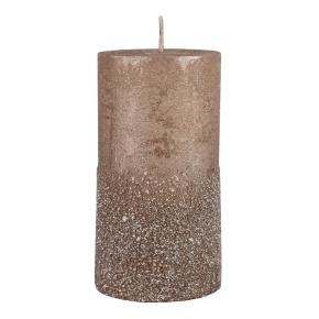 Свеча-столбик с глиттером, H13xD7см, розовый в интернет-магазине флористических аксессуаров Азалия Декор