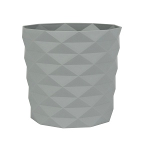 Кашпо Диамант (пластик), D14xH13см, 1,5л, серый в интернет-магазине флористических аксессуаров Азалия Декор