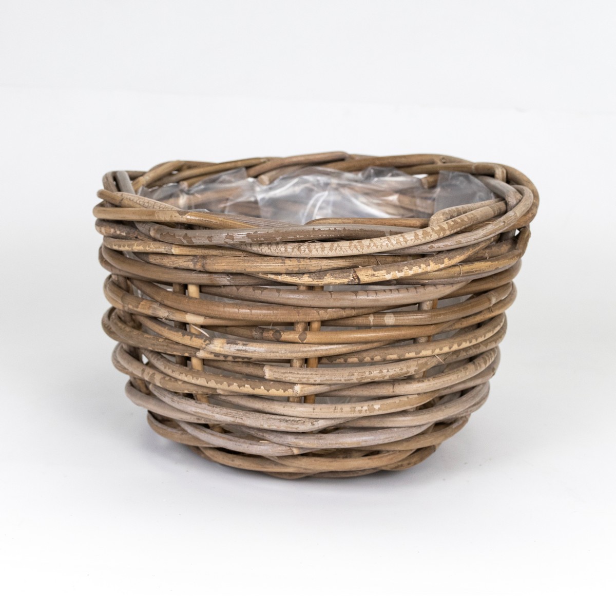 Набор кашпо плетеных 3шт. (ротанг), D35xH21см, серый в интернет-магазине флористических аксессуаров Азалия Декор