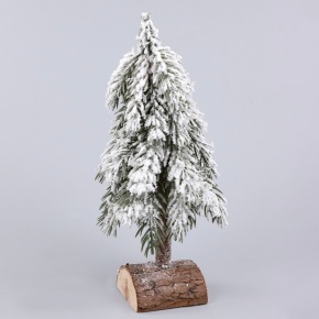 Ель искусств. заснеж., Н31х12х12см, зеленый/белый в интернет-магазине флористических аксессуаров Азалия Декор