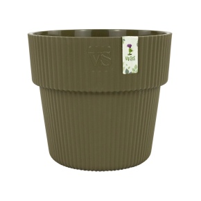 Кашпо со вставкой Алемар (пластик), D17xH16см, 2,4л, зеленый в интернет-магазине флористических аксессуаров Азалия Декор