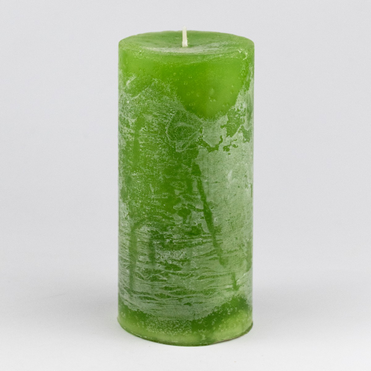 Свеча-столбик с ароматом Зеленый чай (80 часов), H15xD7см, зеленый в интернет-магазине флористических аксессуаров Азалия Декор